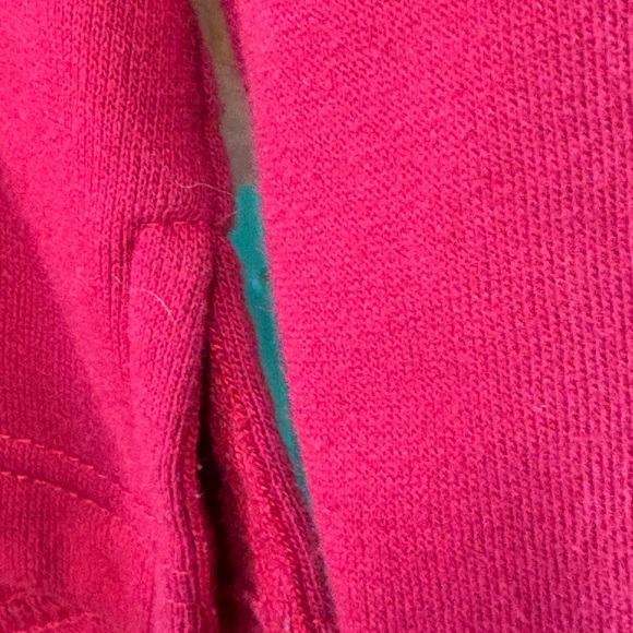 Breckenridge Red Sweatshirt with Blue Polka Dot Collar - Picture 8 of 11